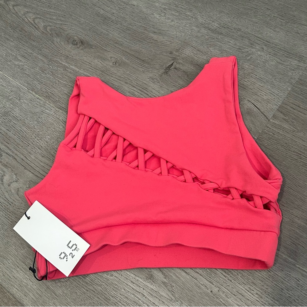 NWT 925fit back in business garnet sports bra pink women’s size small